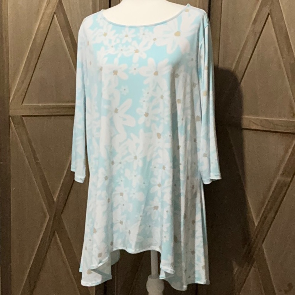 NWT Alfani Blu Daisy Dream Tunic Size 2X